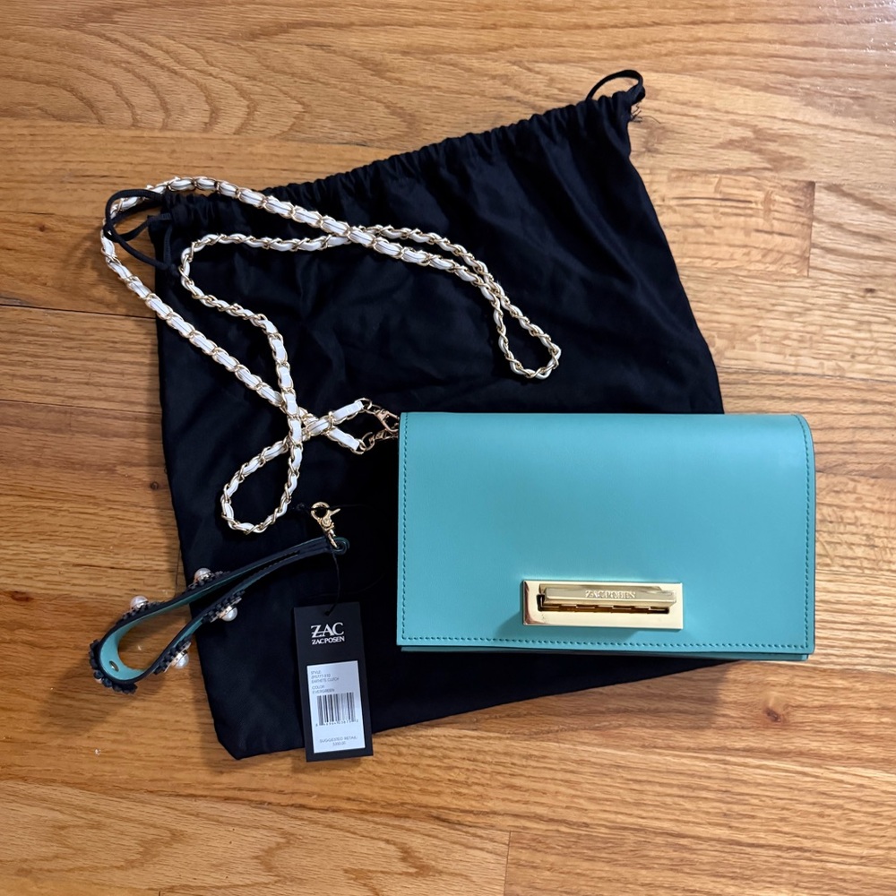 ZAC Posen Leather Earthette Clutch Handbag